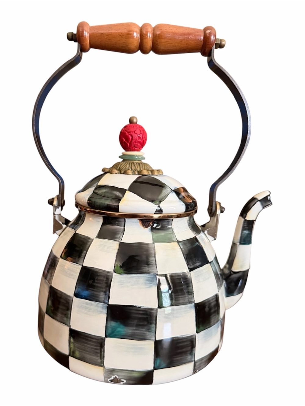 MacKenzie-Childs Courtly Check Tea Kettle